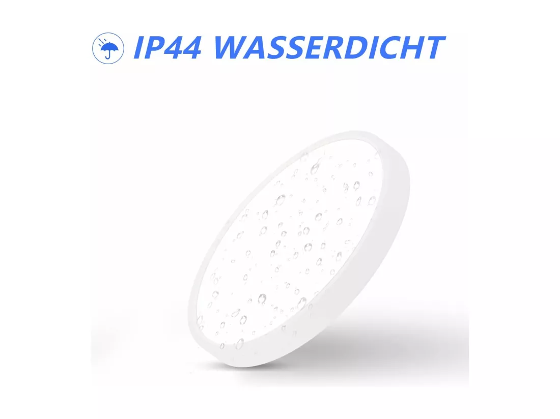NETTLIFE Plafonnier LED plafonnier cuisine 15W lampe de salle de bain plate 4000K IP44