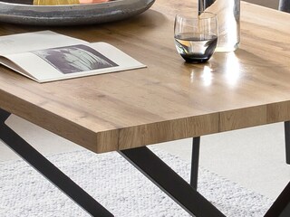 CASAVANTI Esstisch 160 x 90 cm braun/schwarz