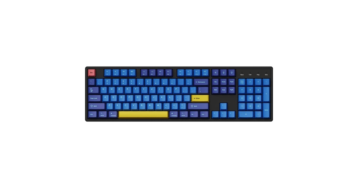 KeychronOEM Dye-Sub PBT Keycap-Set - Beach keycaps  (Lichtblauw/donkerblauw, 137 Stuks, US-Layout (ANSI))