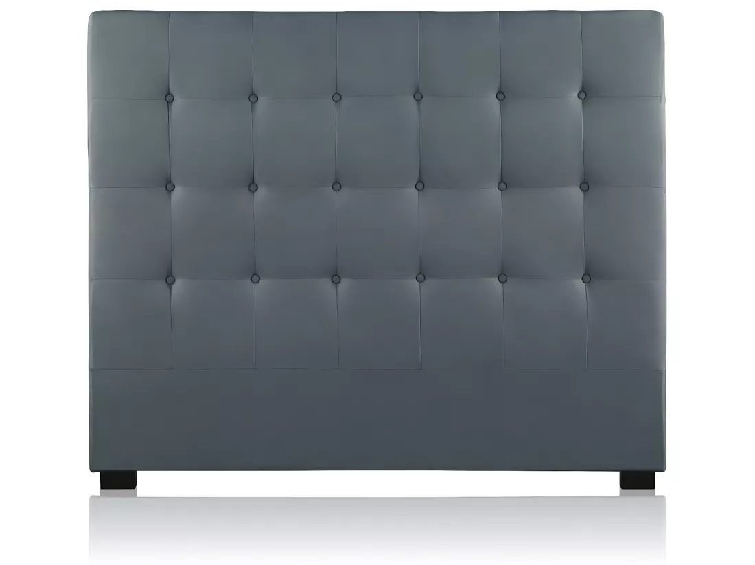 Tête de lit capitonnée Premium Tissu 140cm Gris