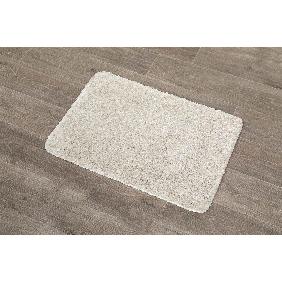 TAPIS MICROFIBRE DOUX DESSOUS LATEX 50X70CM NATUREL