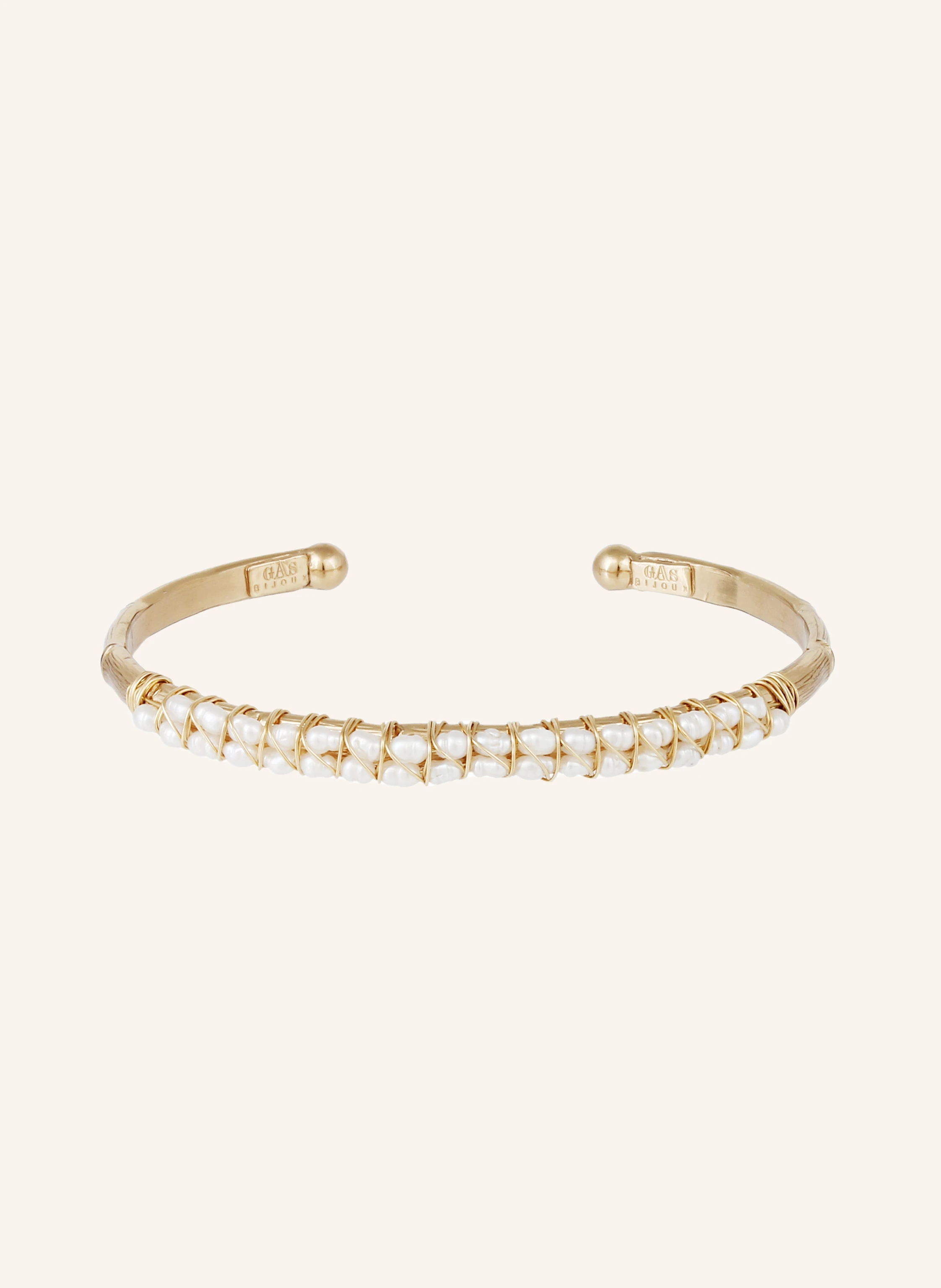 GAS BIJOUX Armband LYRE NACRE BLANCHE by GLAMBOU