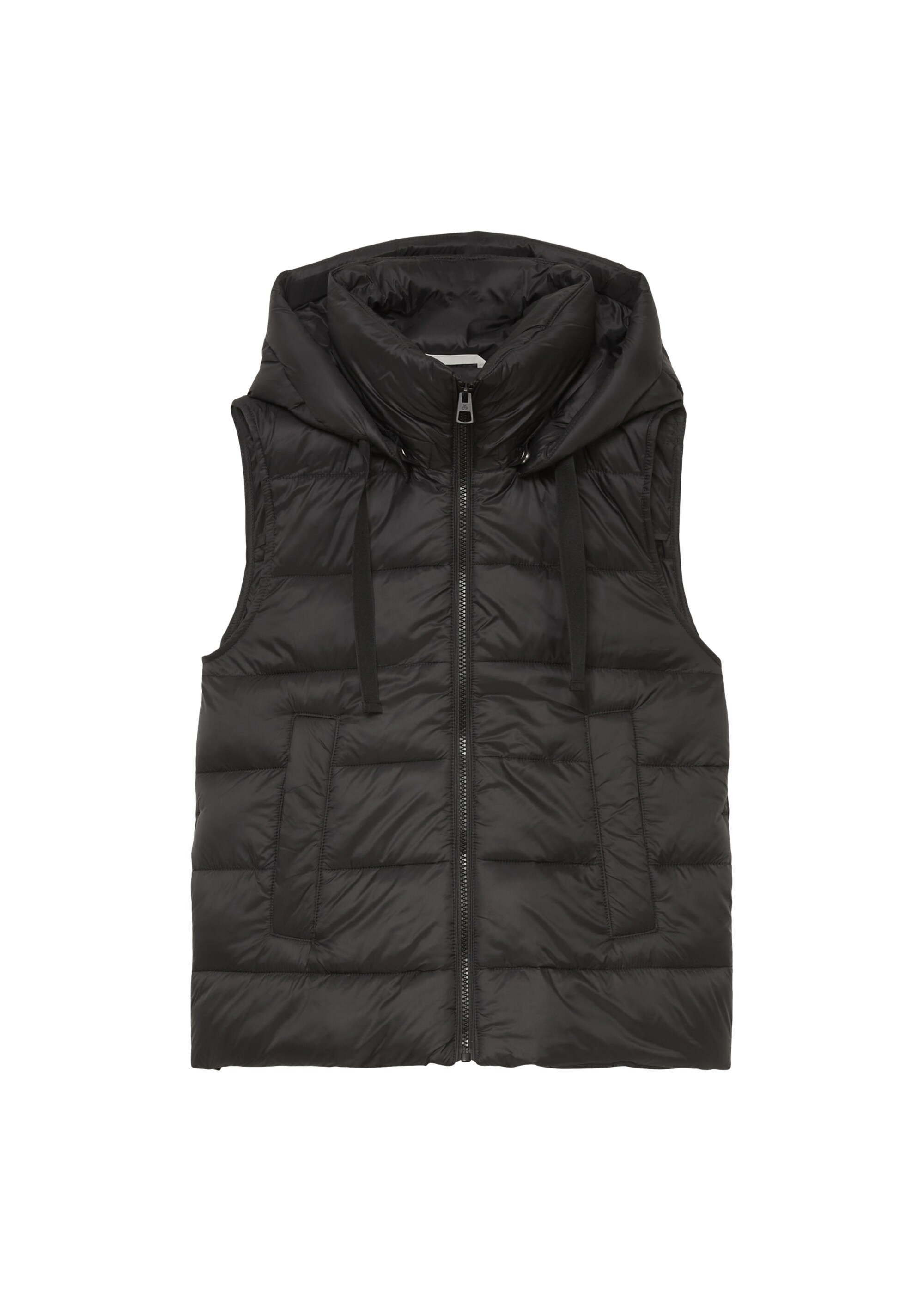 Kapuzen-Puffer-Steppweste mit recycelten Materialien