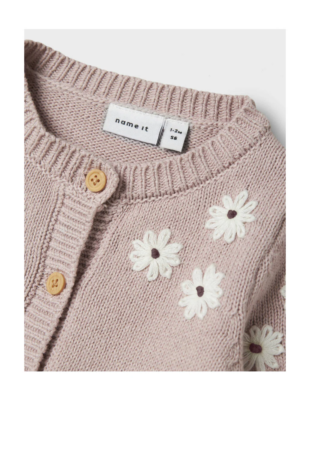NAME IT BABY gebreid vest lila