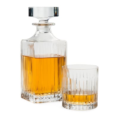 Whisky-Dekanter gerippt