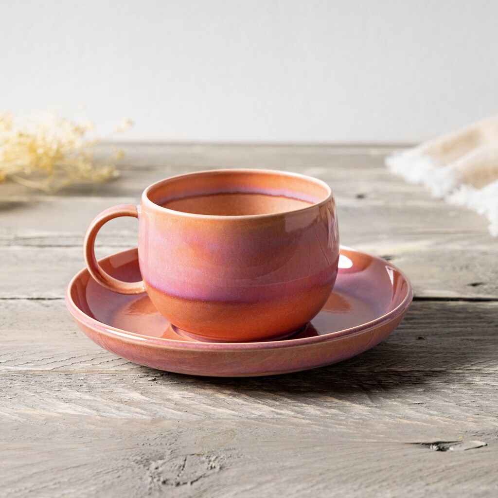 like. by Villeroy & Boch Kaffeetassen Perlemor Coral 190 ml 6er Set
