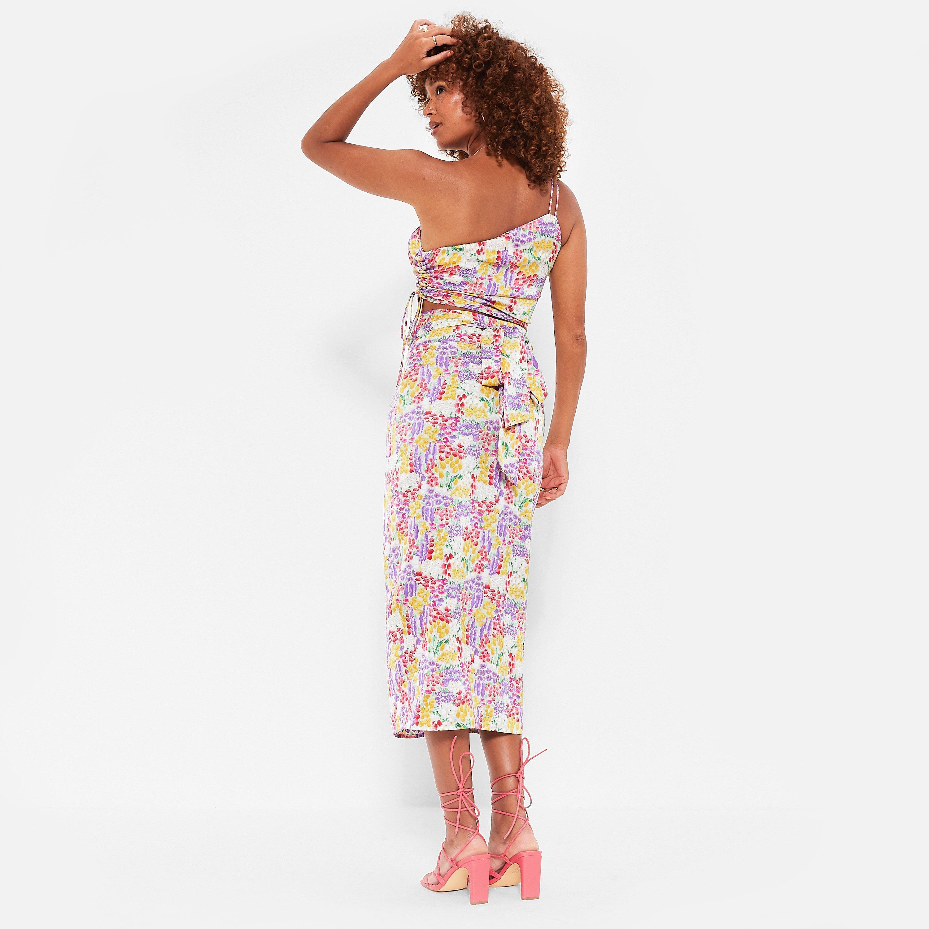 I Saw It First ISAWITFIRST Wrap Around Midaxi Skirt Co Ord