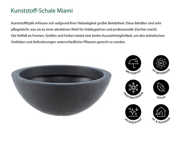 Dehner Kunststoff-Schale Miami, rund,