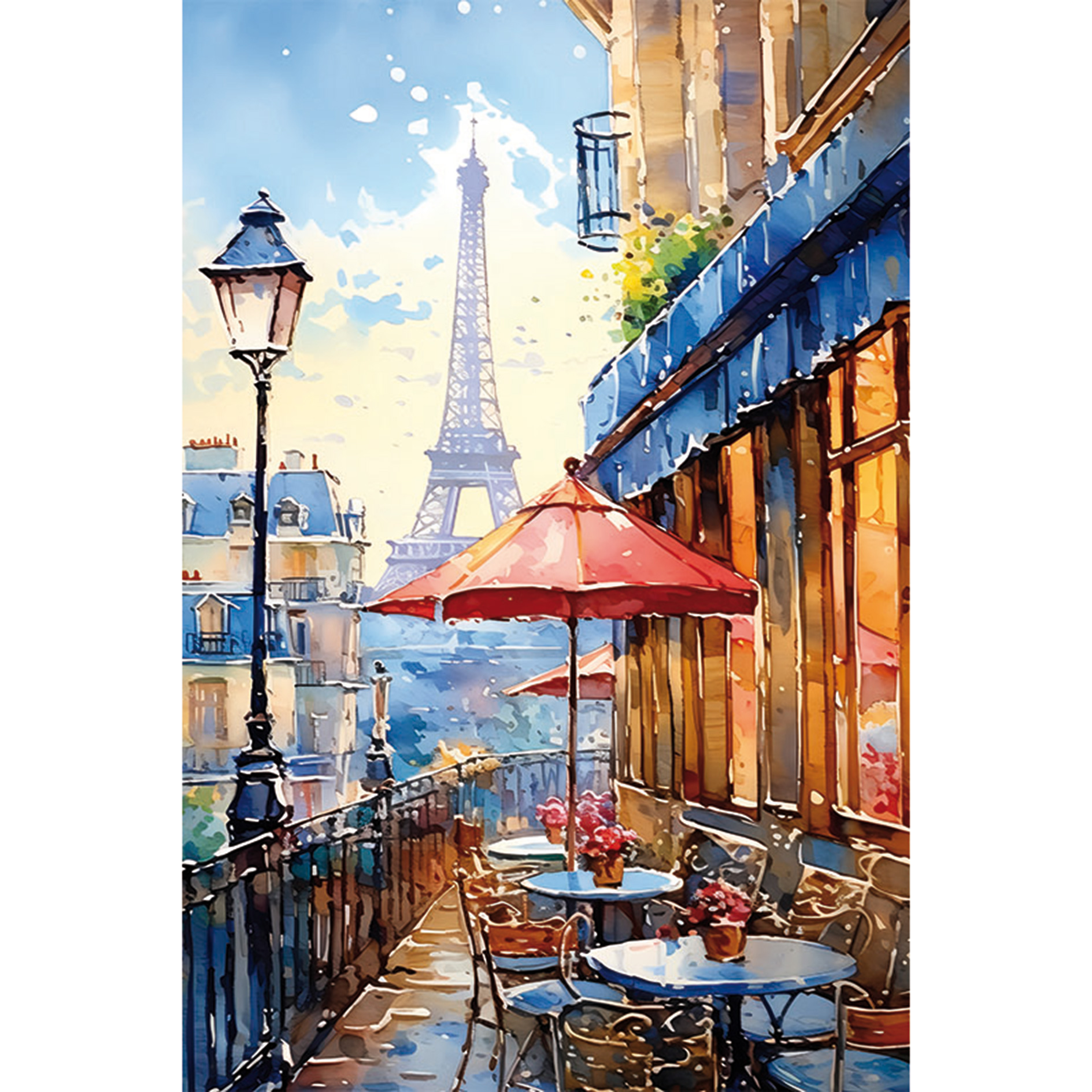 Keilrahmenbild EIFFELTURM BLICK - 60x90 cm