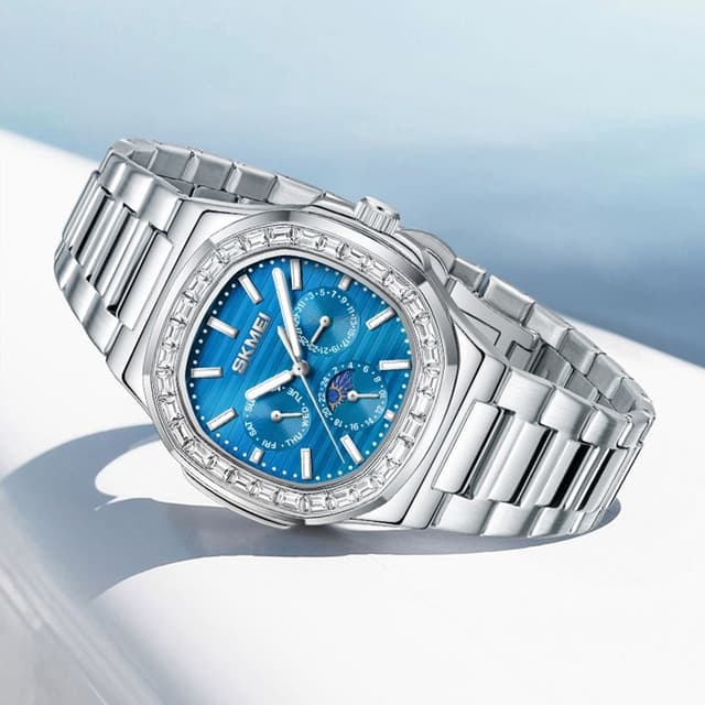 SKMEI Clock Business Herre Quartz Watch Zircon Fashion Armbåndsur
