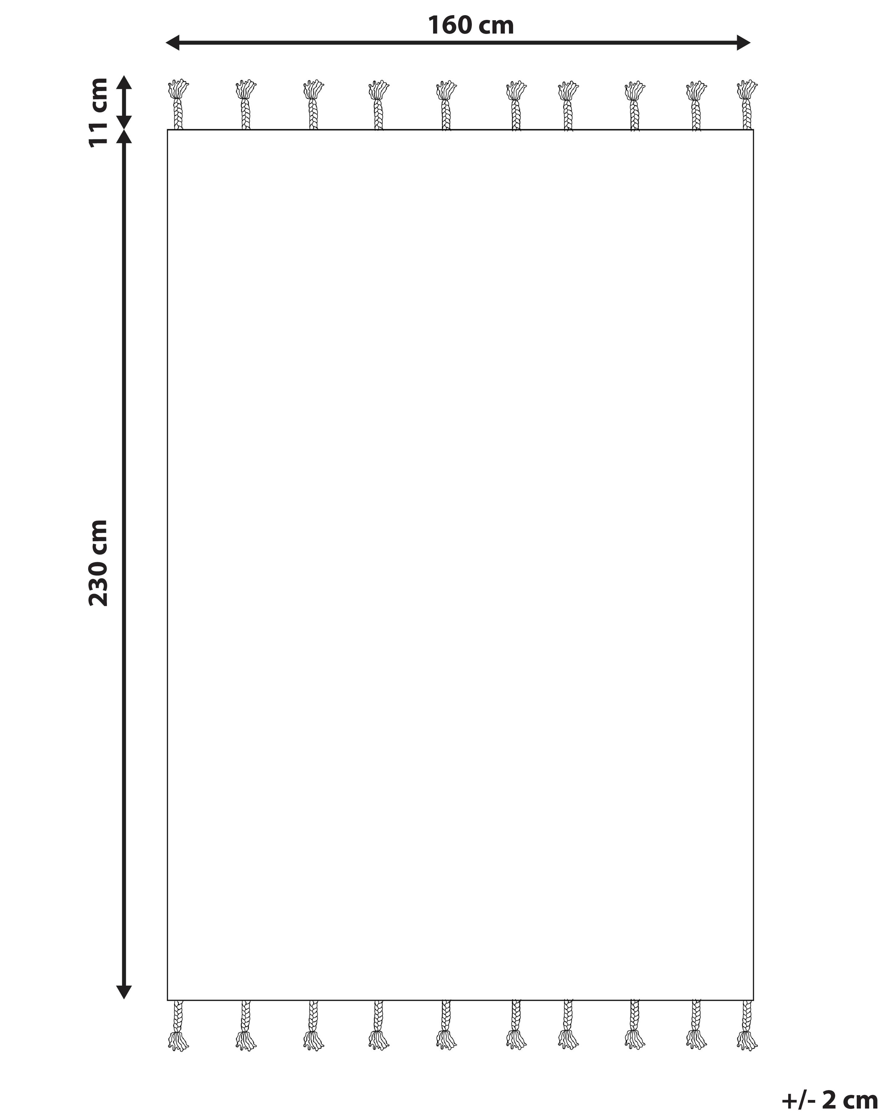 Vloerkleed CORUM Zwart 160 x 230 cm Katoen