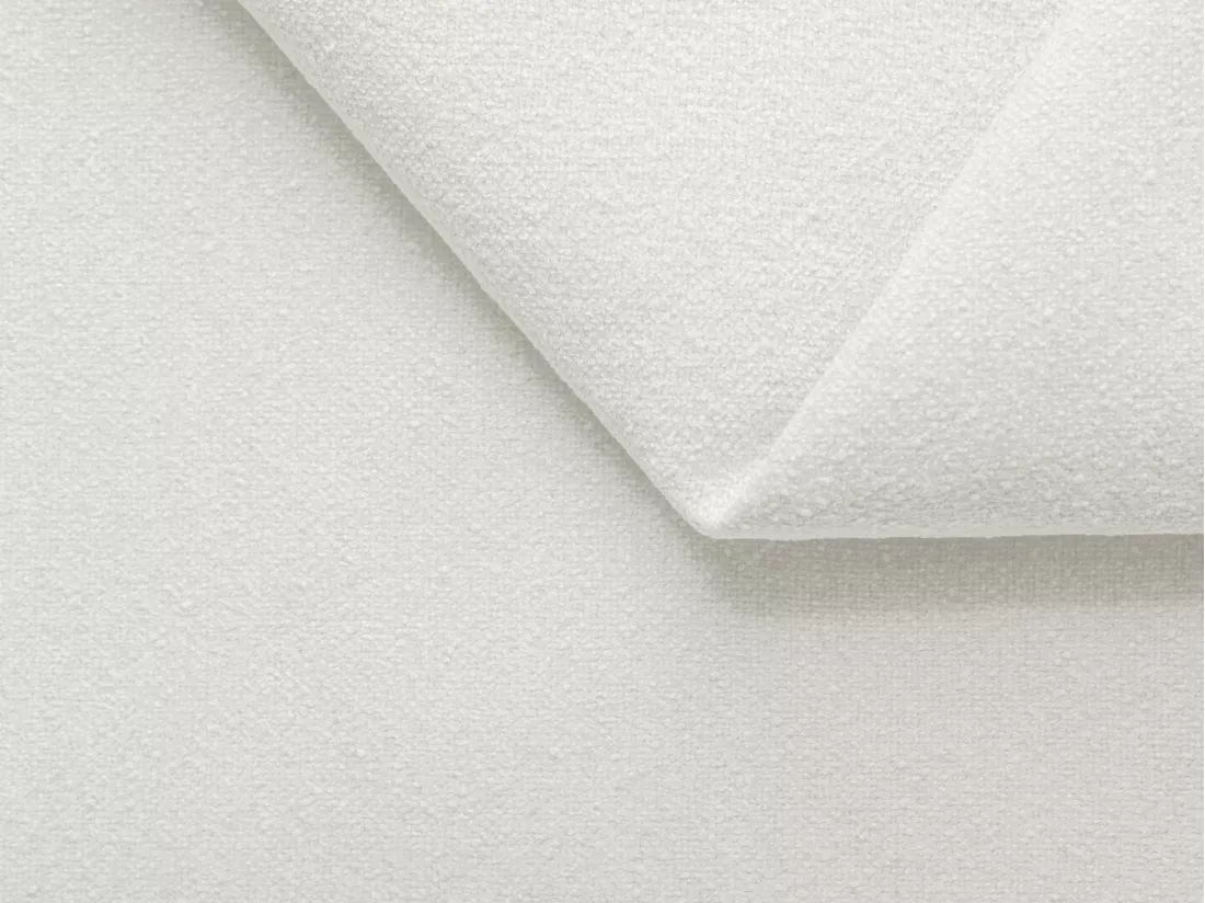 Fauteuil en tissu bouclette - blanc - AILANI