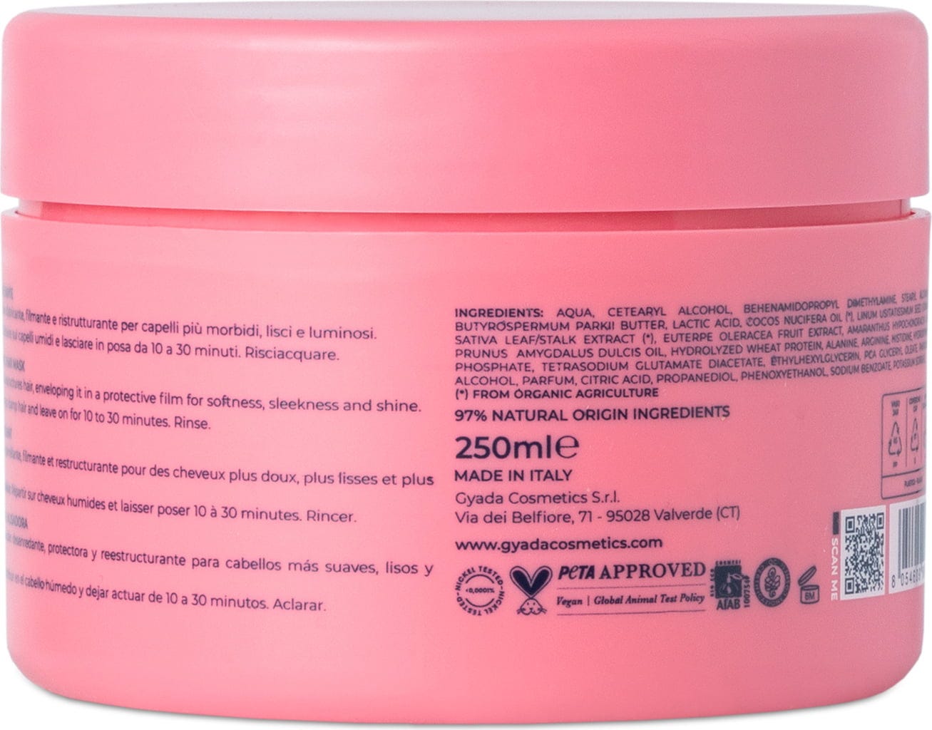 GYADA Cosmetics  Glättende Haarmaske, 250 ml