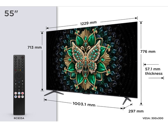TCL - TV Mini LED 4K 139 cm 55C61K
