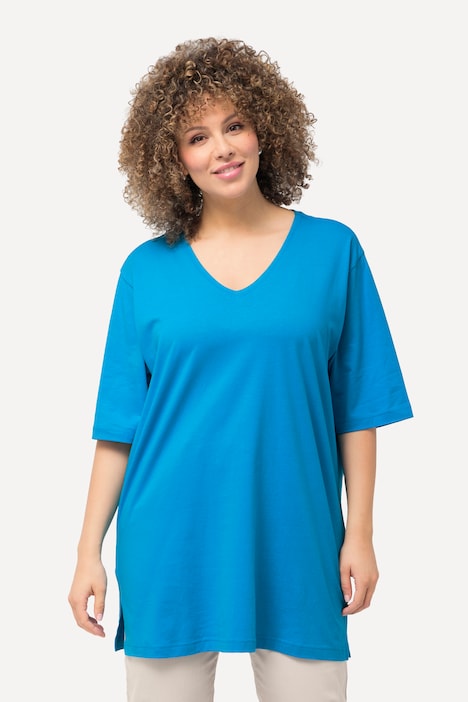 T-Shirt, V-Ausschnitt, Relaxed, Halbarm