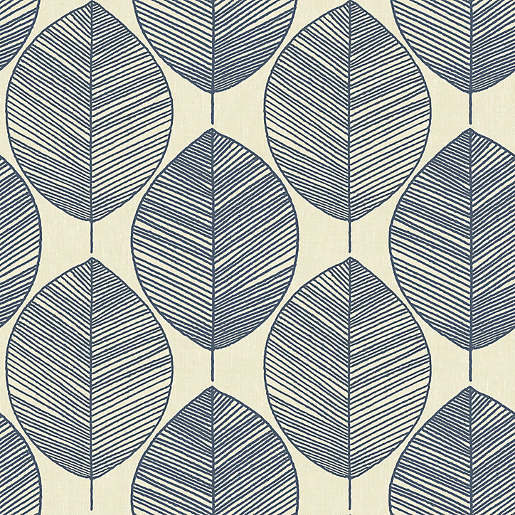 Papier peint intissé bleu leaves Arthouse feuilles bleu