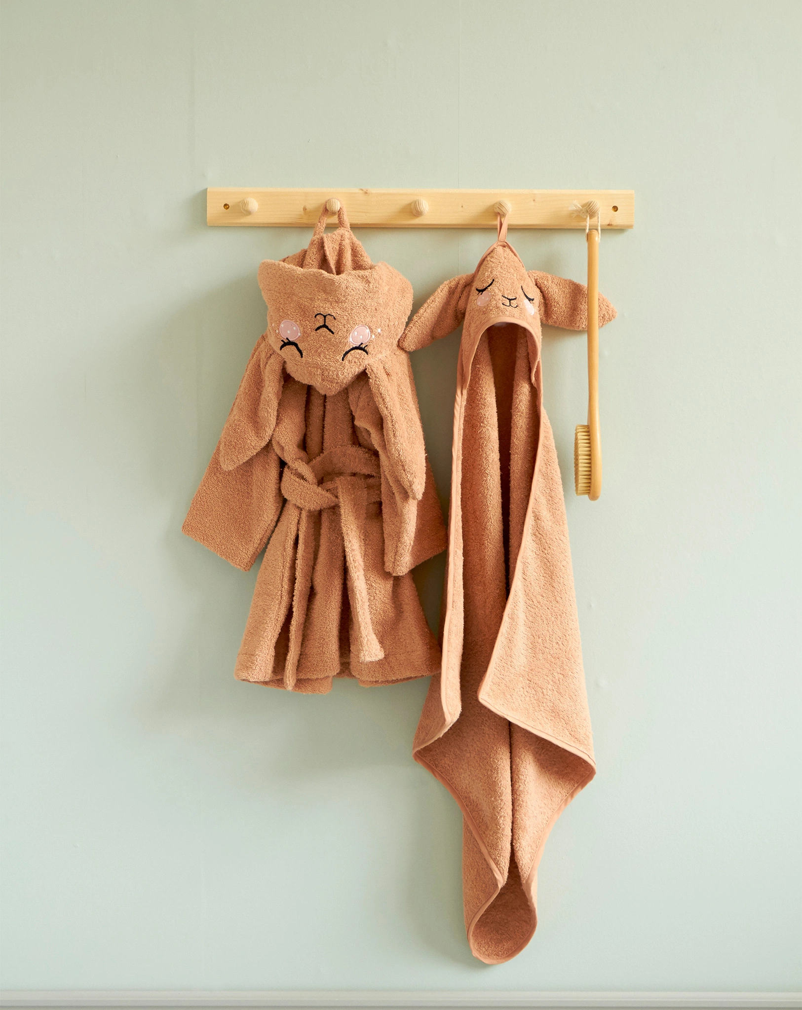 Kapuzen-Handtuch BUNNY (72x72) in rose