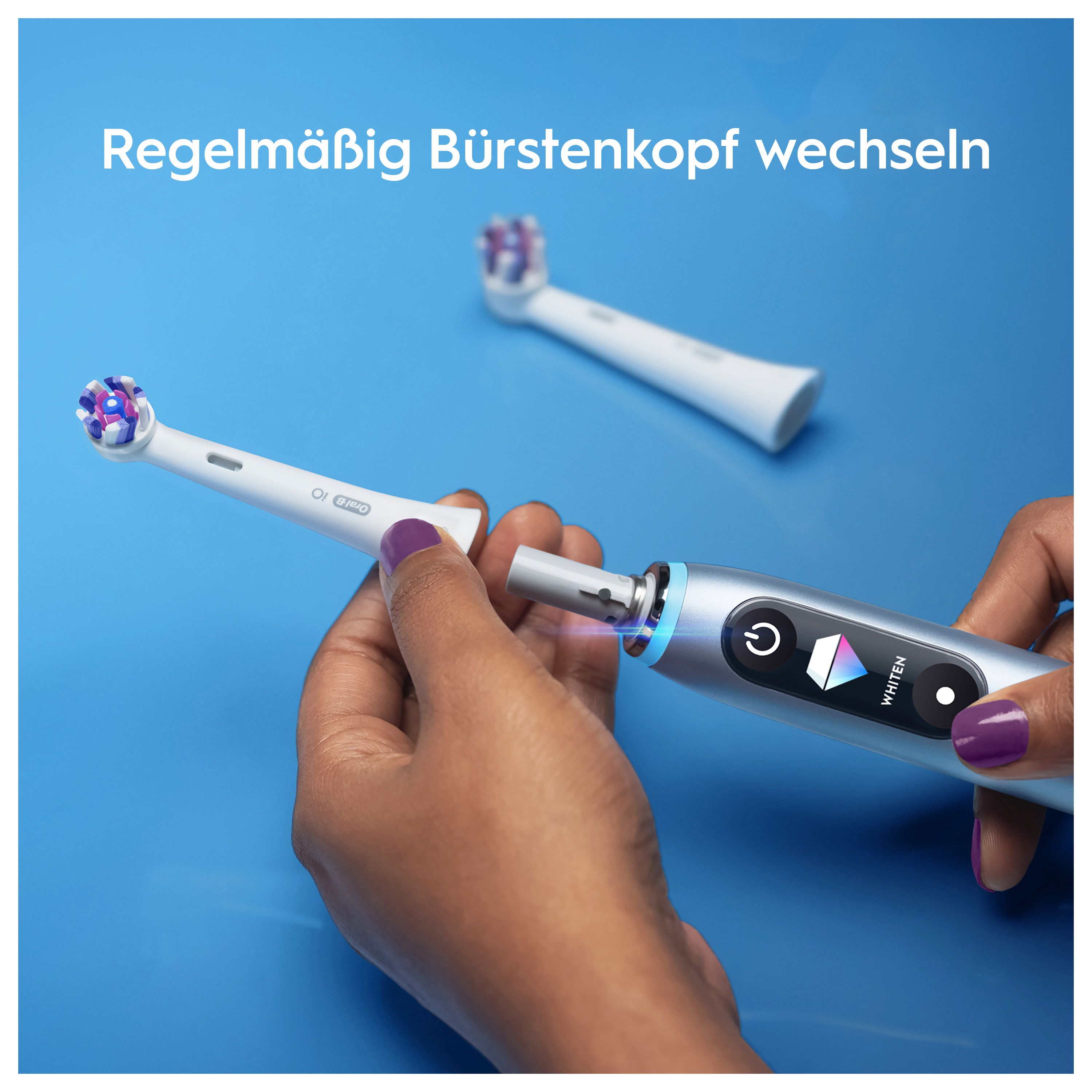 Oral-B iO Strahlendes Weiss Aufsteckbürsten für elektrische Zahnbürste, Briefkastenfähige Verpac