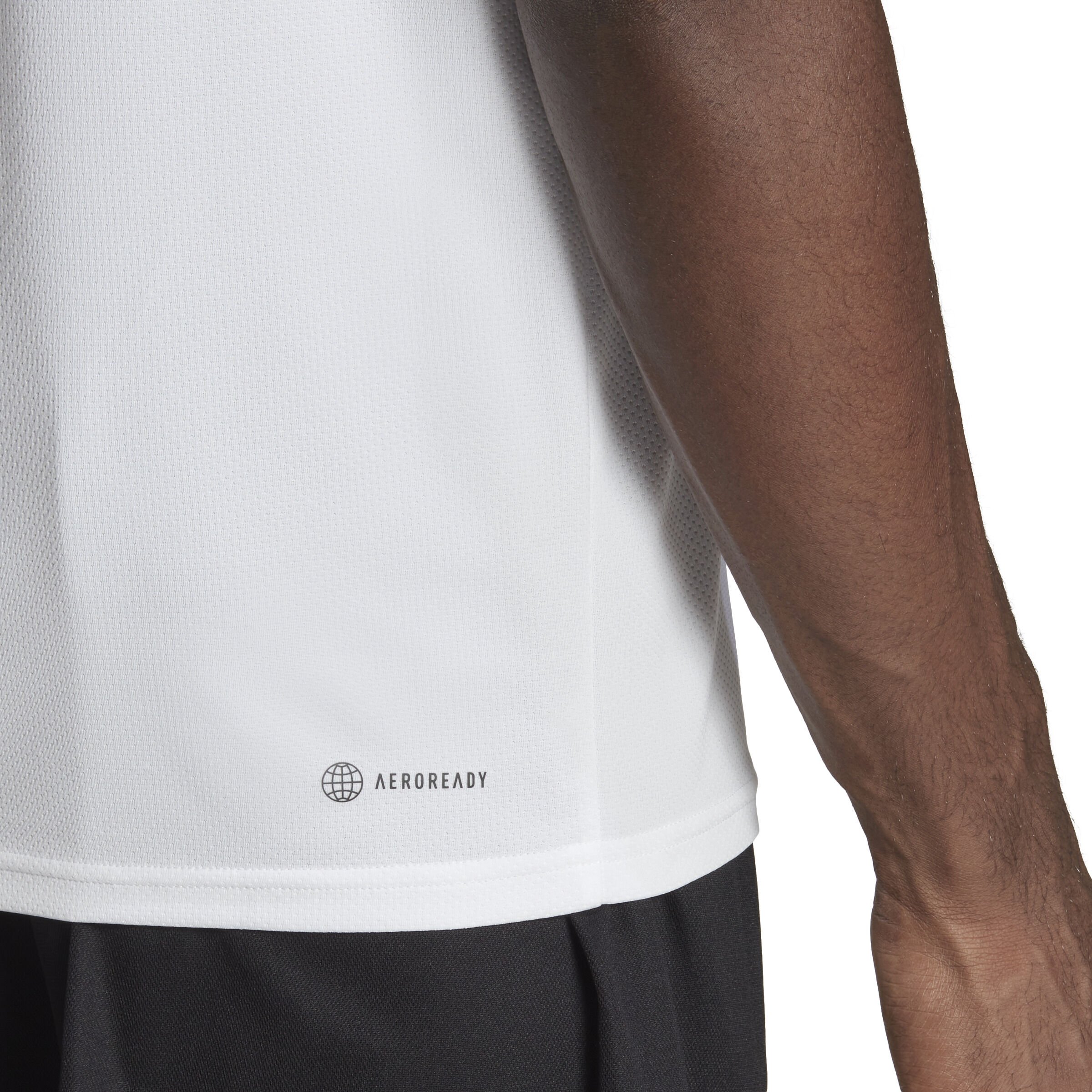 adidas Essentials Train 3-Stripes Training T-shirt Hommes - Blanc , Noir