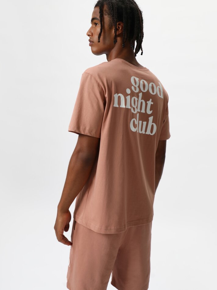 Conjunto de pijama curto estampado - Rosa Fluorescente