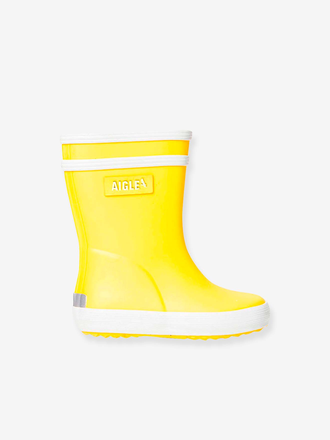 Botas aquáticas Baby Flac AIGLE® vermelhas, tamanho médio, lisas.