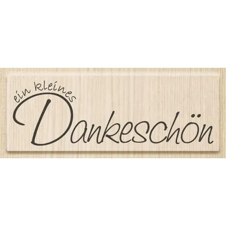 Knorr Prandell Stempel aus Holz (Danke) Motivgröße 8,5 x 1,7 cm, Motiv: Ein kleines Dankeschön