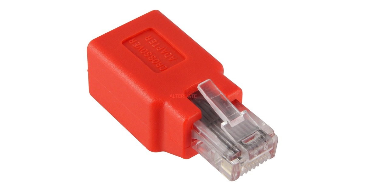 goobayAdapter RJ45 Cat.5 Crossover  (Rood)