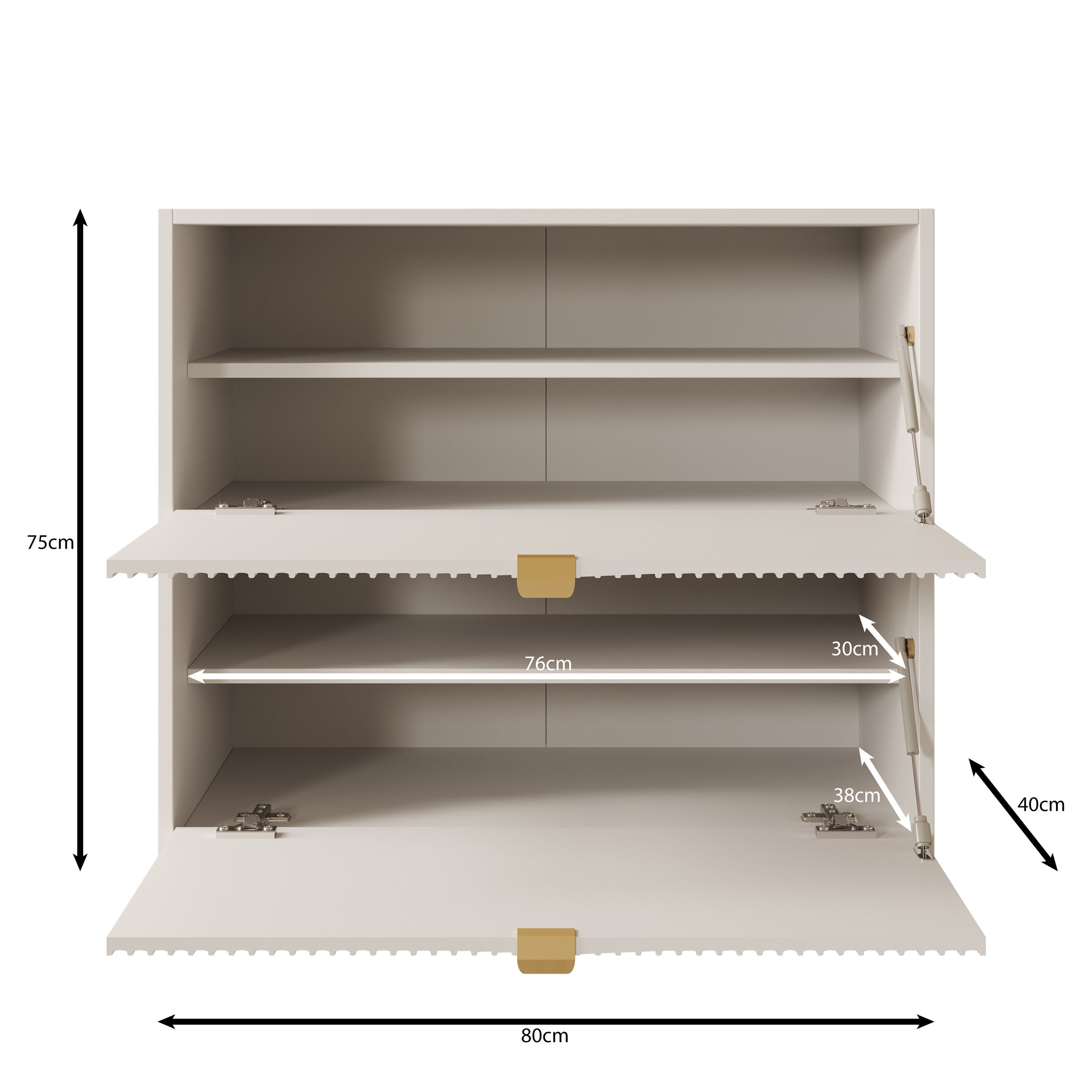 Tavares - Schoenenkast - Beige - 80x40x75 cm