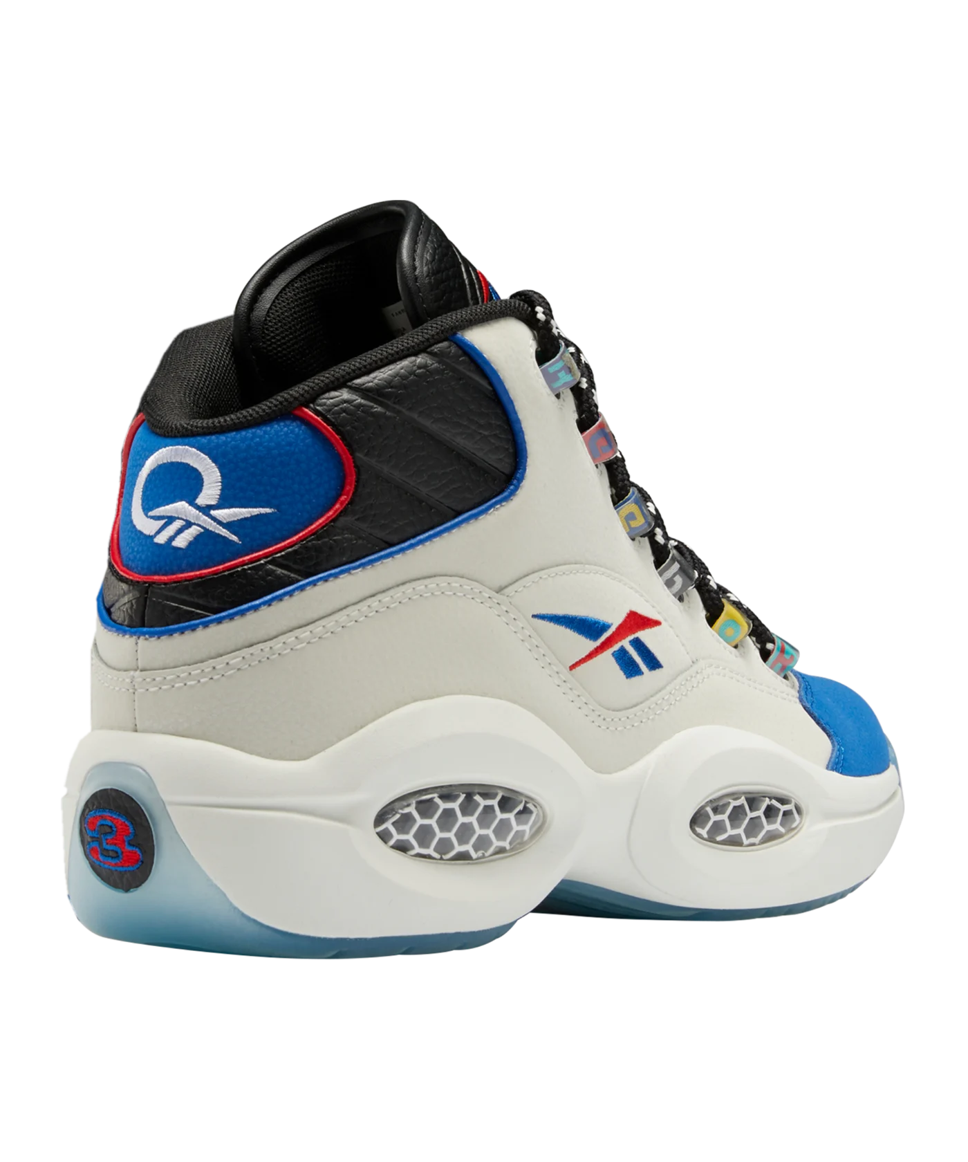 Reebok Question Mid Weiss Schwarz Blau