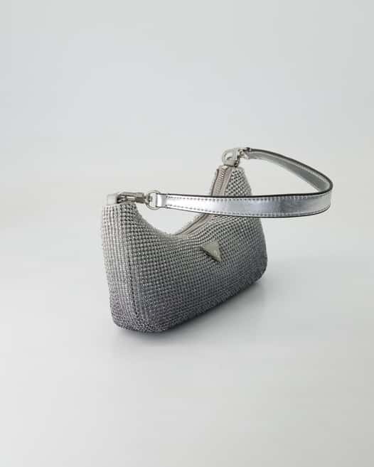 Guess Zalina Mini Top Zip Shldr Bag Umhängetasche in Silber