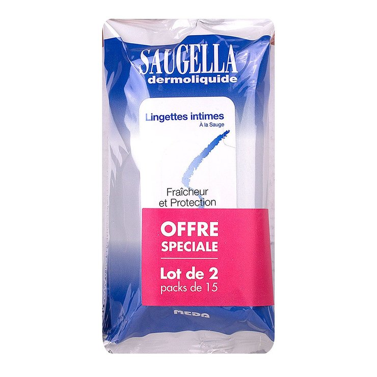 Dermoliquide 2x15 lingettes nettoyantes