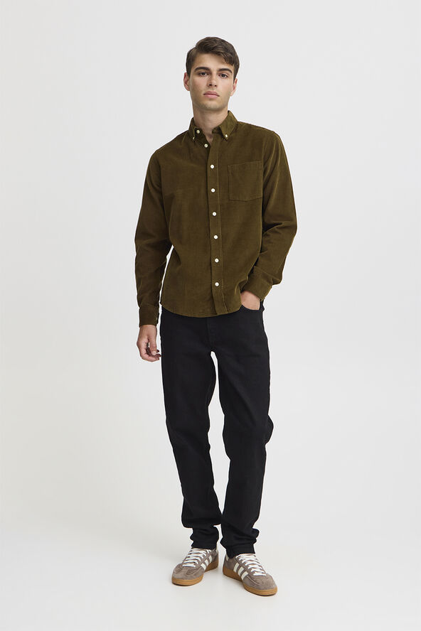 Casual Friday CFANTON LS BD baby cord shirt Desert palm