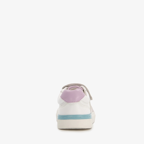 TwoDay leren meisjes sneakers wit lila