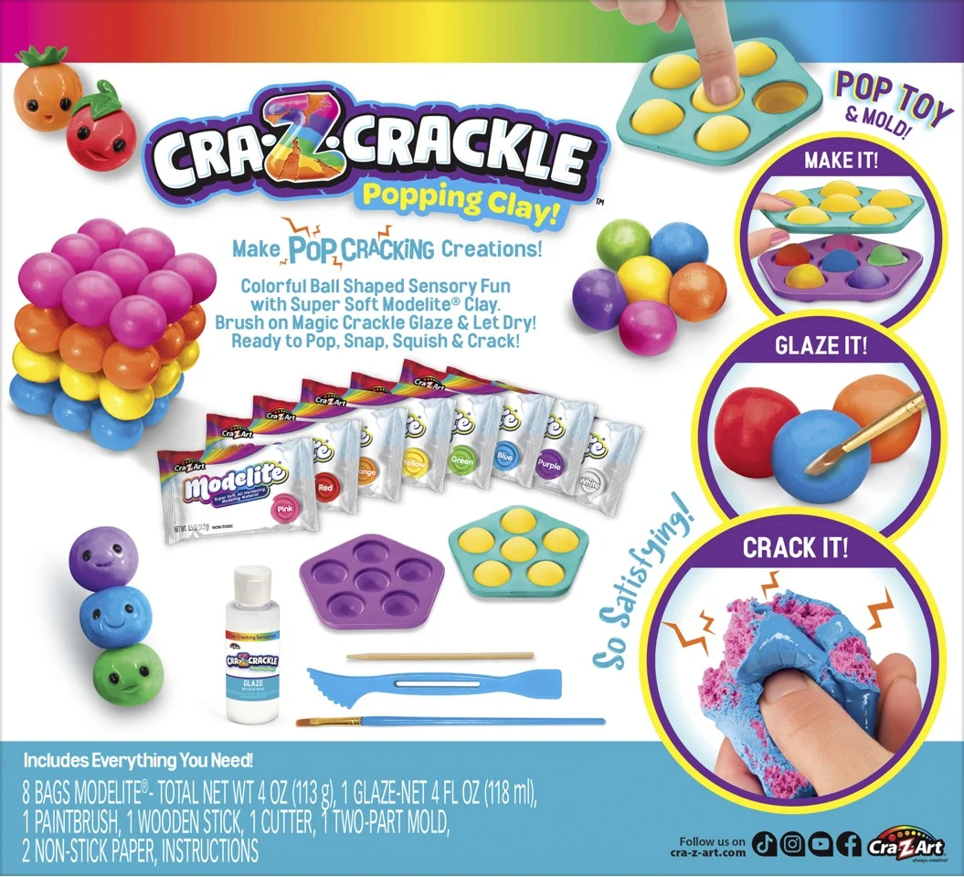 CRAZART - Crackle Clay Pop-mazing super sensory sæt