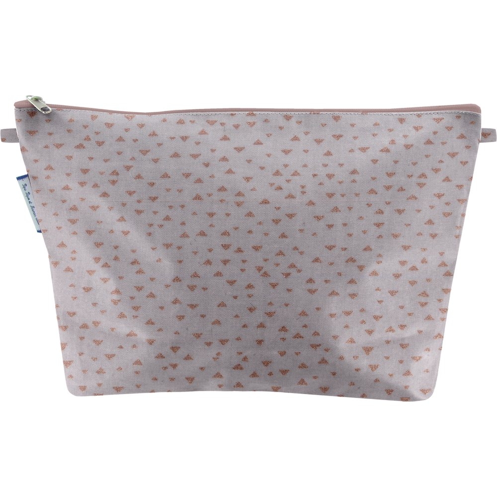Trousse De Toilette Triangle Cuivré Gris