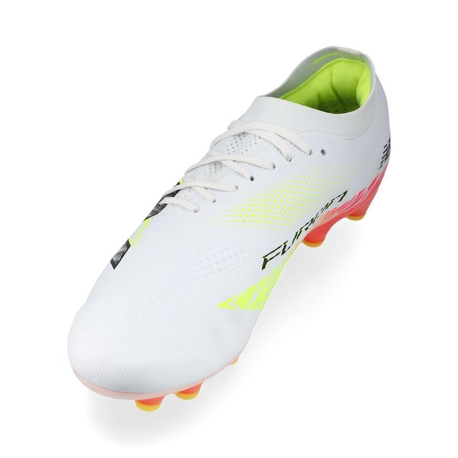 New Balance Furon V8 Elite AG Flash Point - Blanc/Rouge/Argenté
