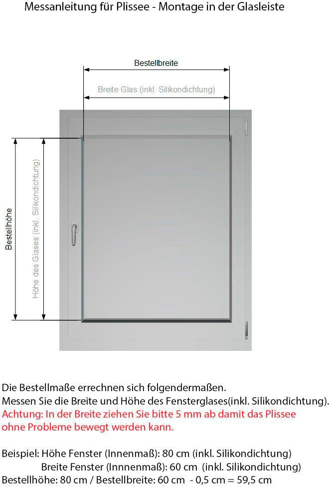 indeko Plissee »Thermo-Deluxe« verdunkelnd energiesparend mit Bohren verspannt zur Montage in der Glasleiste, nach Mass