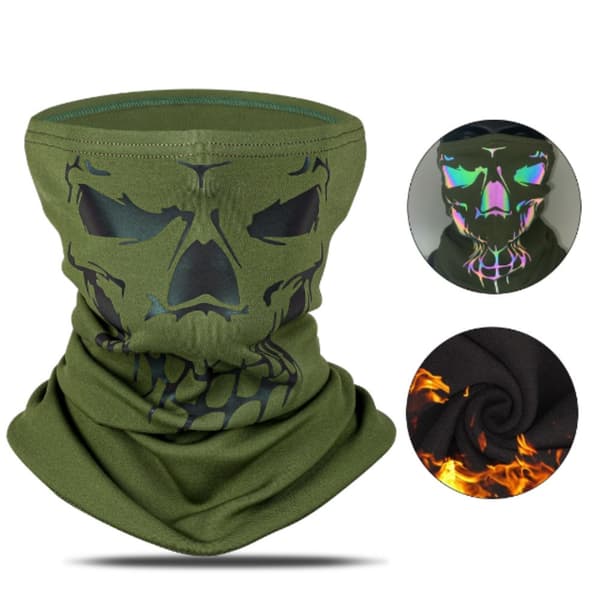 Bandana Mask Ansiktsmaske Halsvarmer Vindtett Balaclava - Grønn