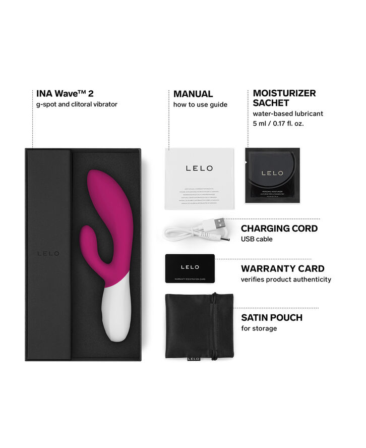 LELO Ina 2 Rabbit Vibrator Cerise