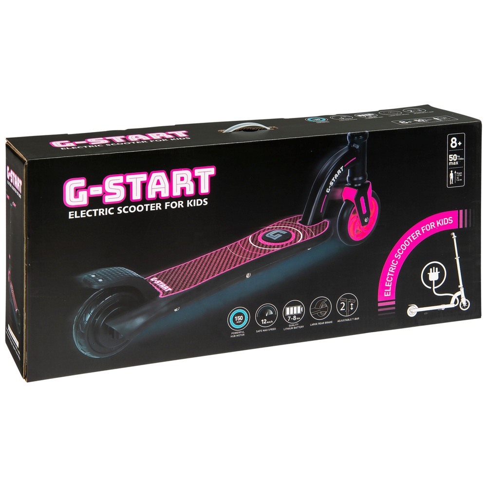 G-Start Elektroroller Schwarz/Pink