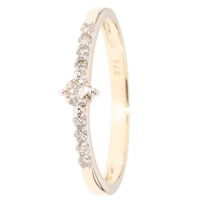 Rivière-Ring, Brillanten, 0,25 ct, Gold 375 poliert