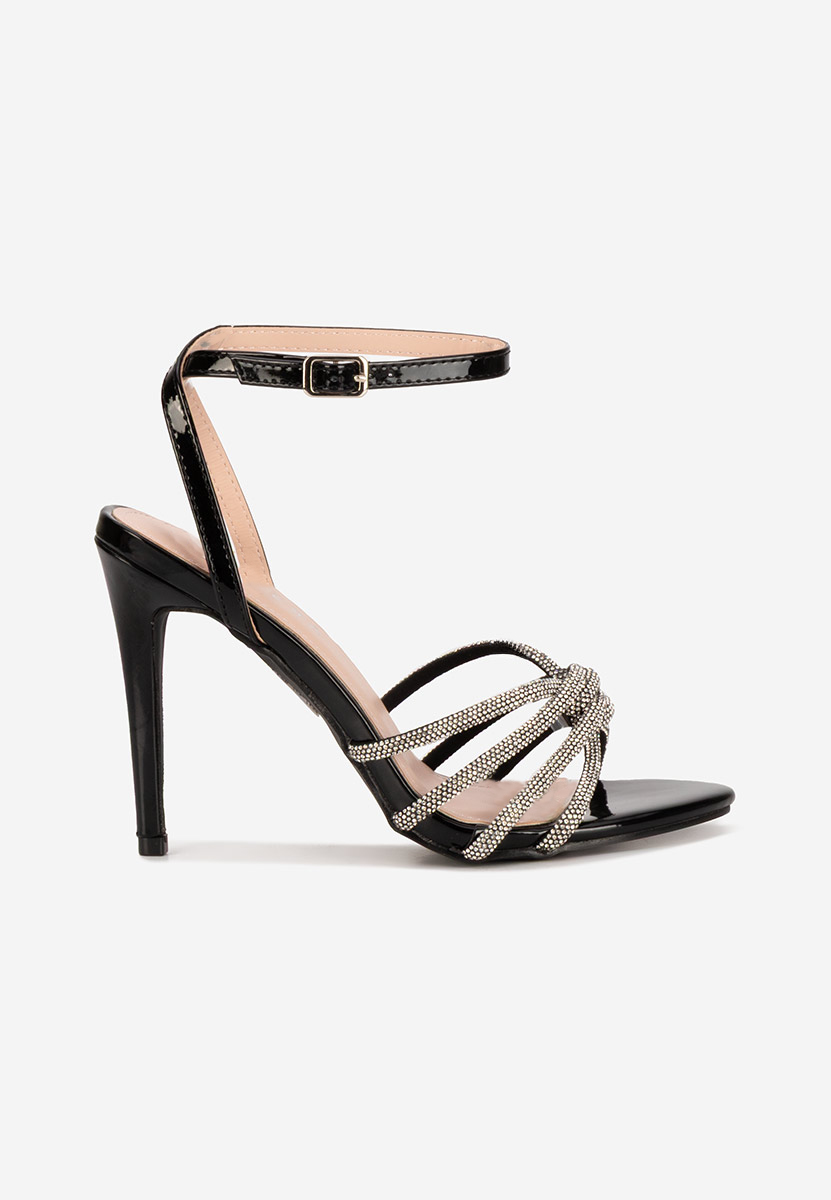 Sandales avec strass noires Azania
