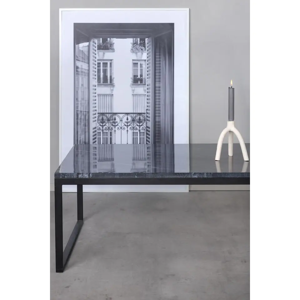 Salontafel Grijs Marmer Zwart - 120x60x36cm - Estelle