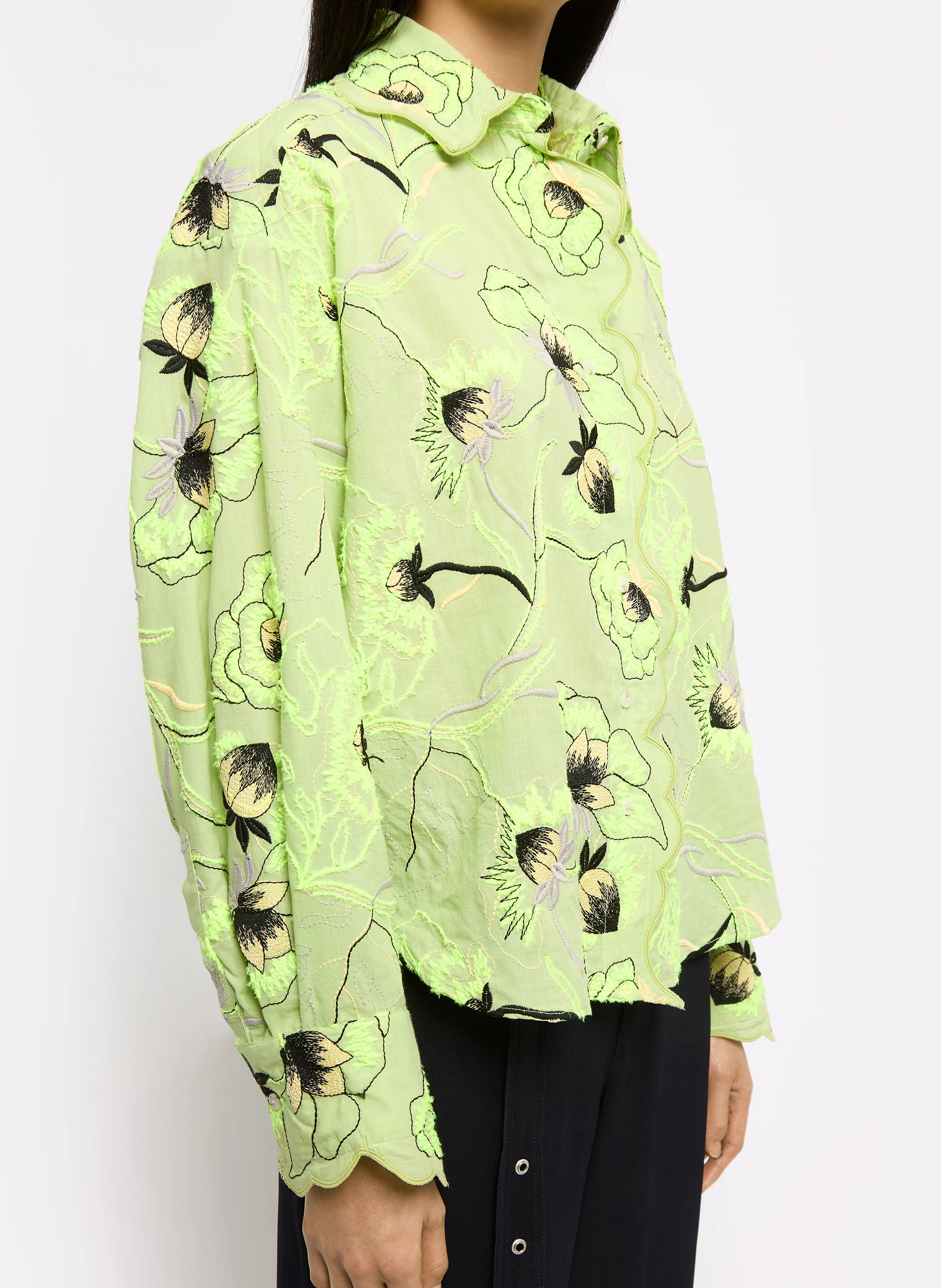 REESE - Chemise oversize col classique| Vert