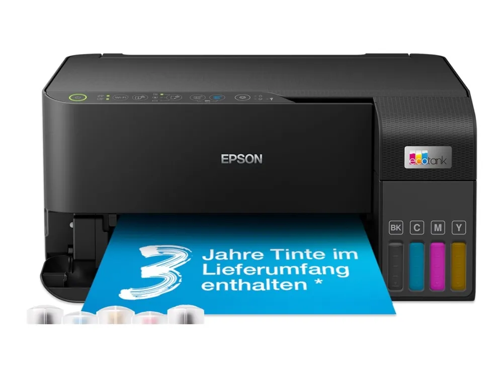 Epson EcoTank ET-2830 - Multifunktionsprinter - farve - blækprinter - ITS - A4 (medie) - op til 15 spm (udskriver) - 100 ark - Wi-Fi, USB - sort