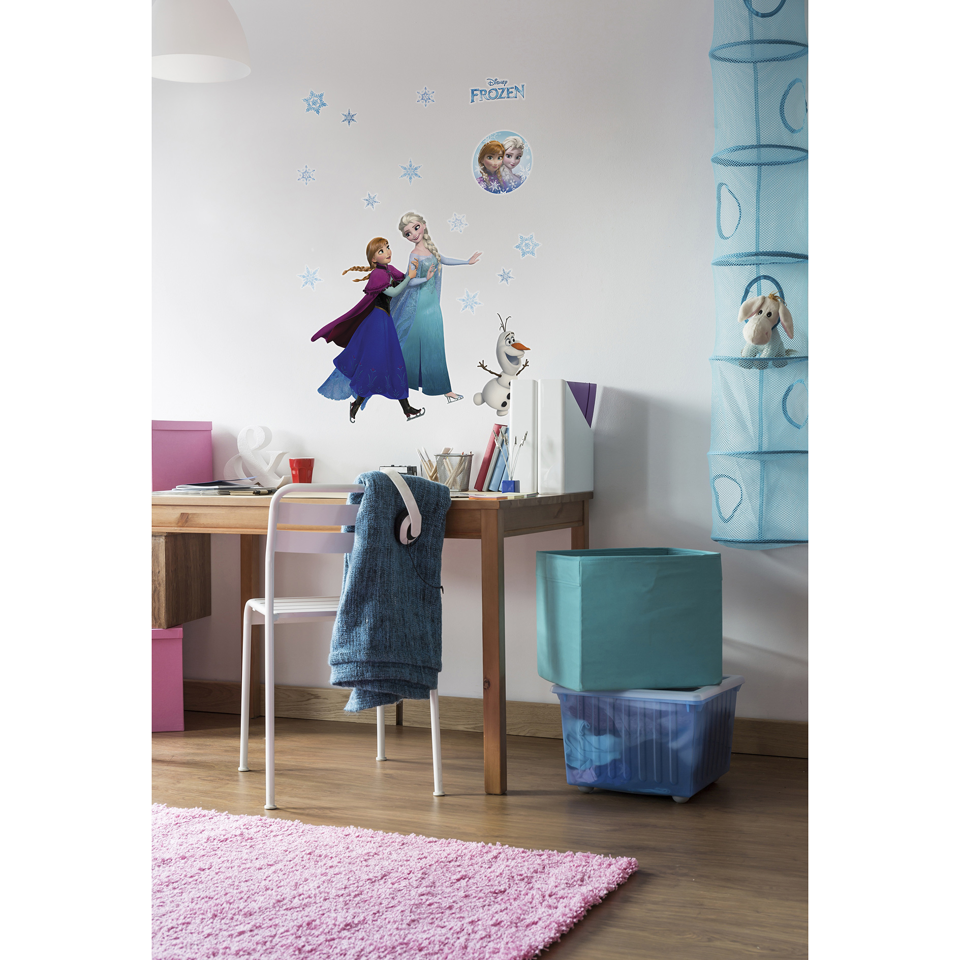 Wandtattoo ANNA UND ELSA - blau-weiß-bunt - 50x70 cm