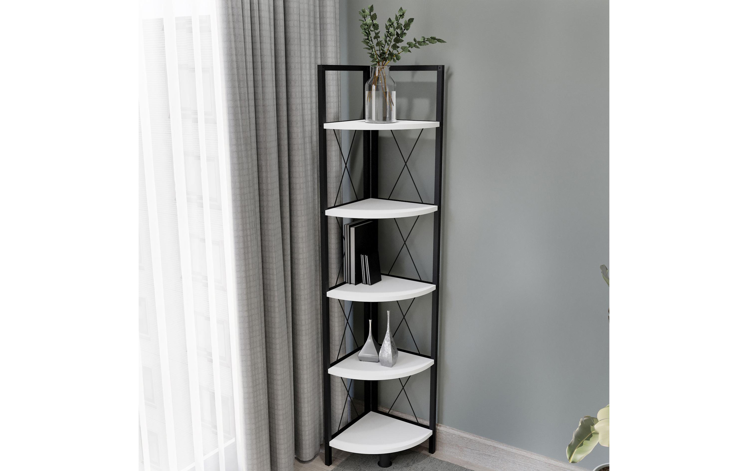 Regal Insasi 5 34 x 160 cm, WeissModernes Eckregal