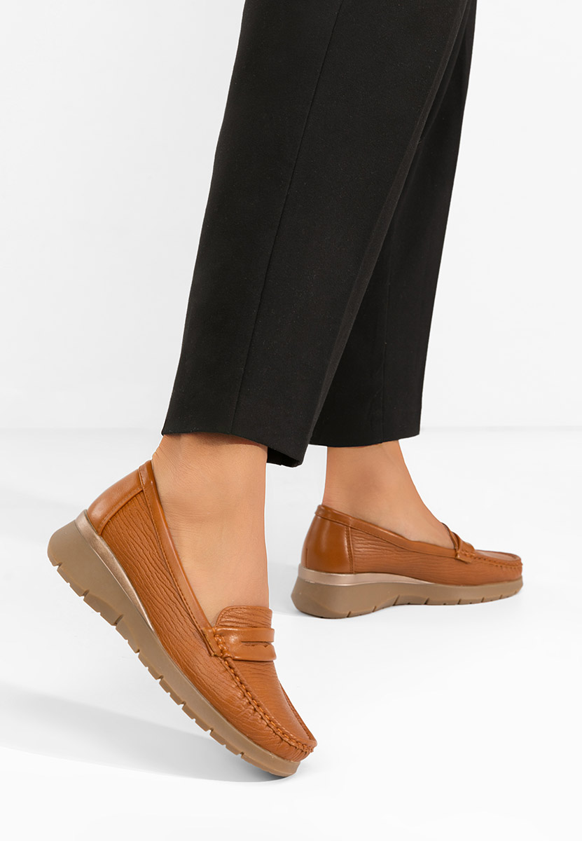 Mocassins à plateforme chameau Ozina