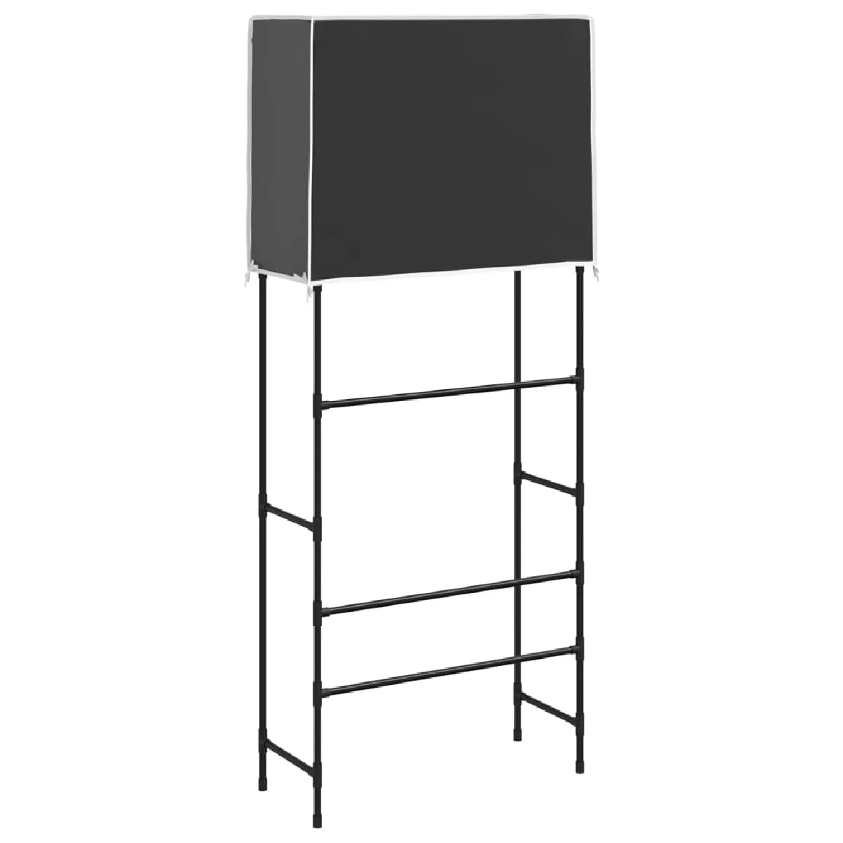 Helloshop26 Support de rangement machine à laver noir