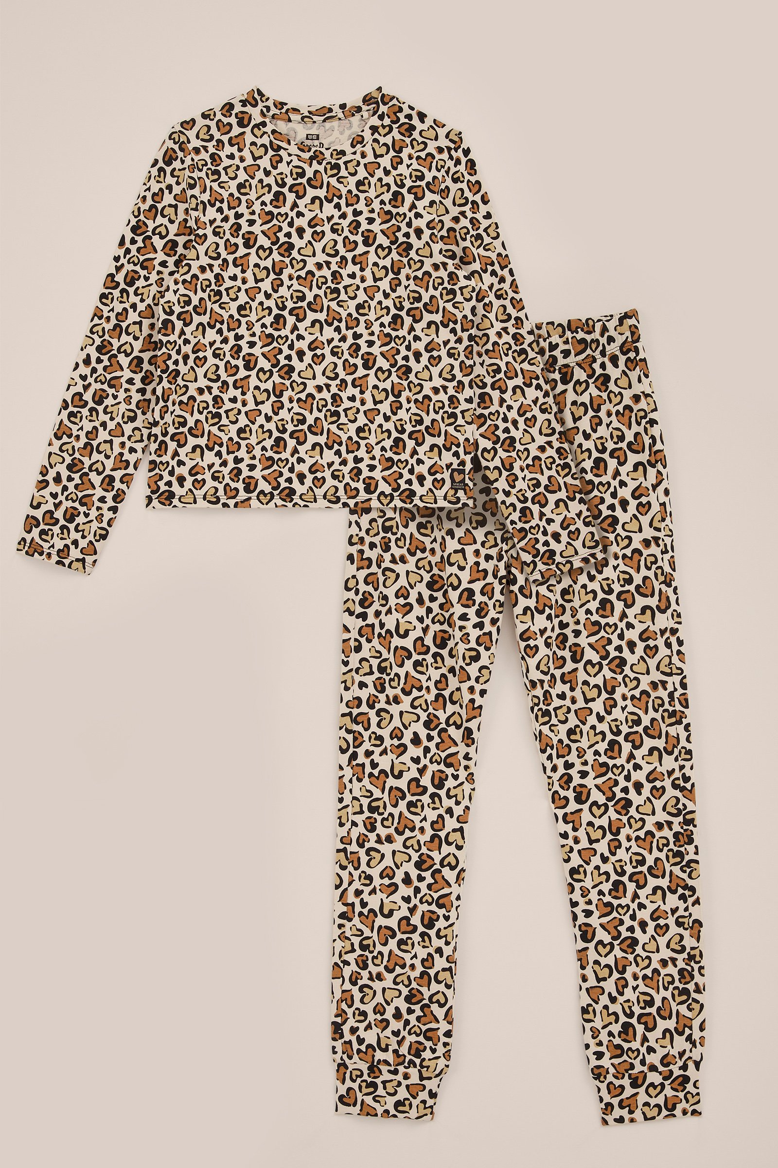 Meisjes pyjamaset met dessin WE Fashion Beige